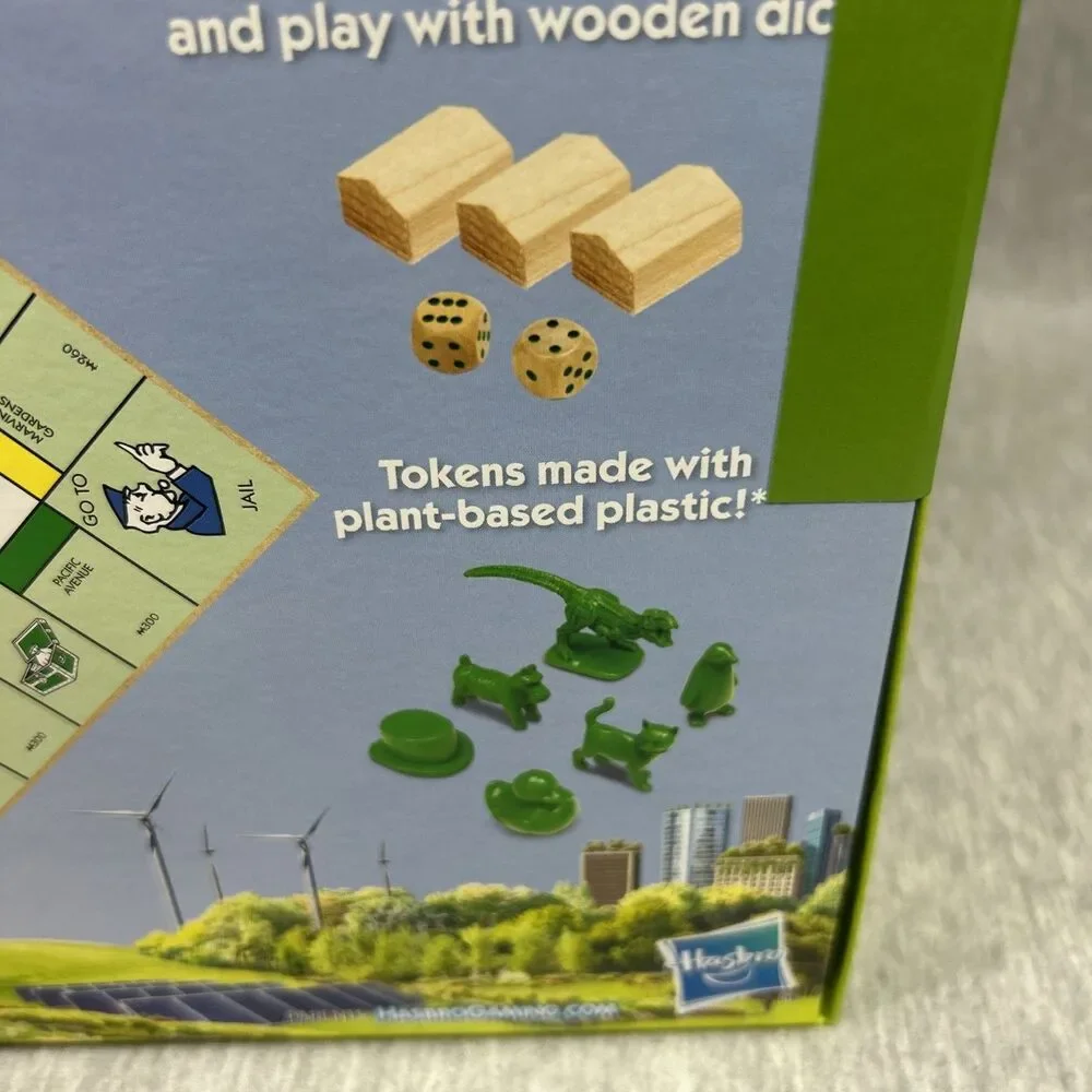 Hasbro Monopoly Go Green Edition Board Game - Picture 10 of 10